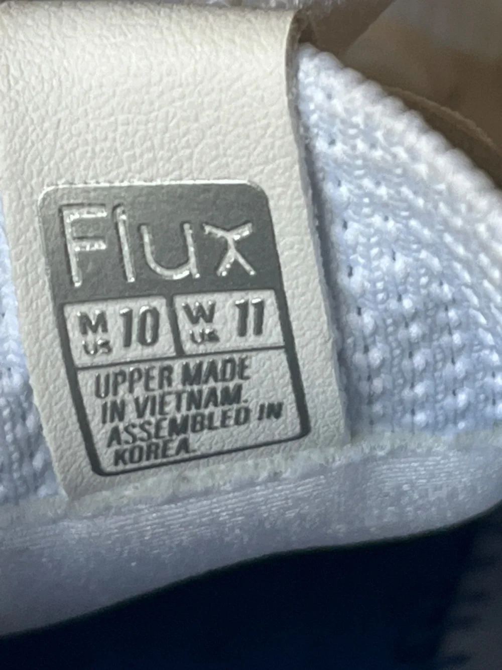 Flux Adapt Knit Trainers White/Gum M10 W11 Zero Drop Wide Toe Box Breathable